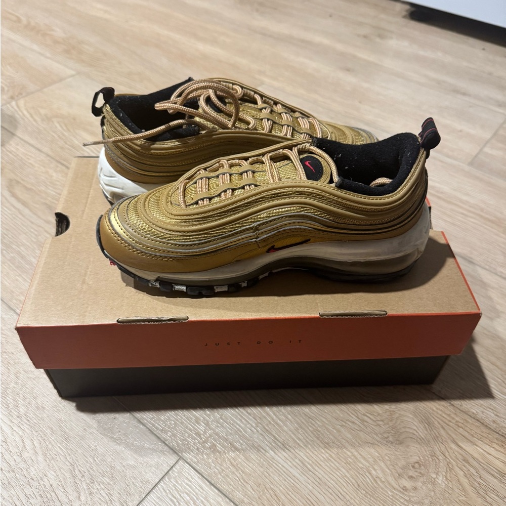 Nike Air Max 97 Metallic Gold with Black and White